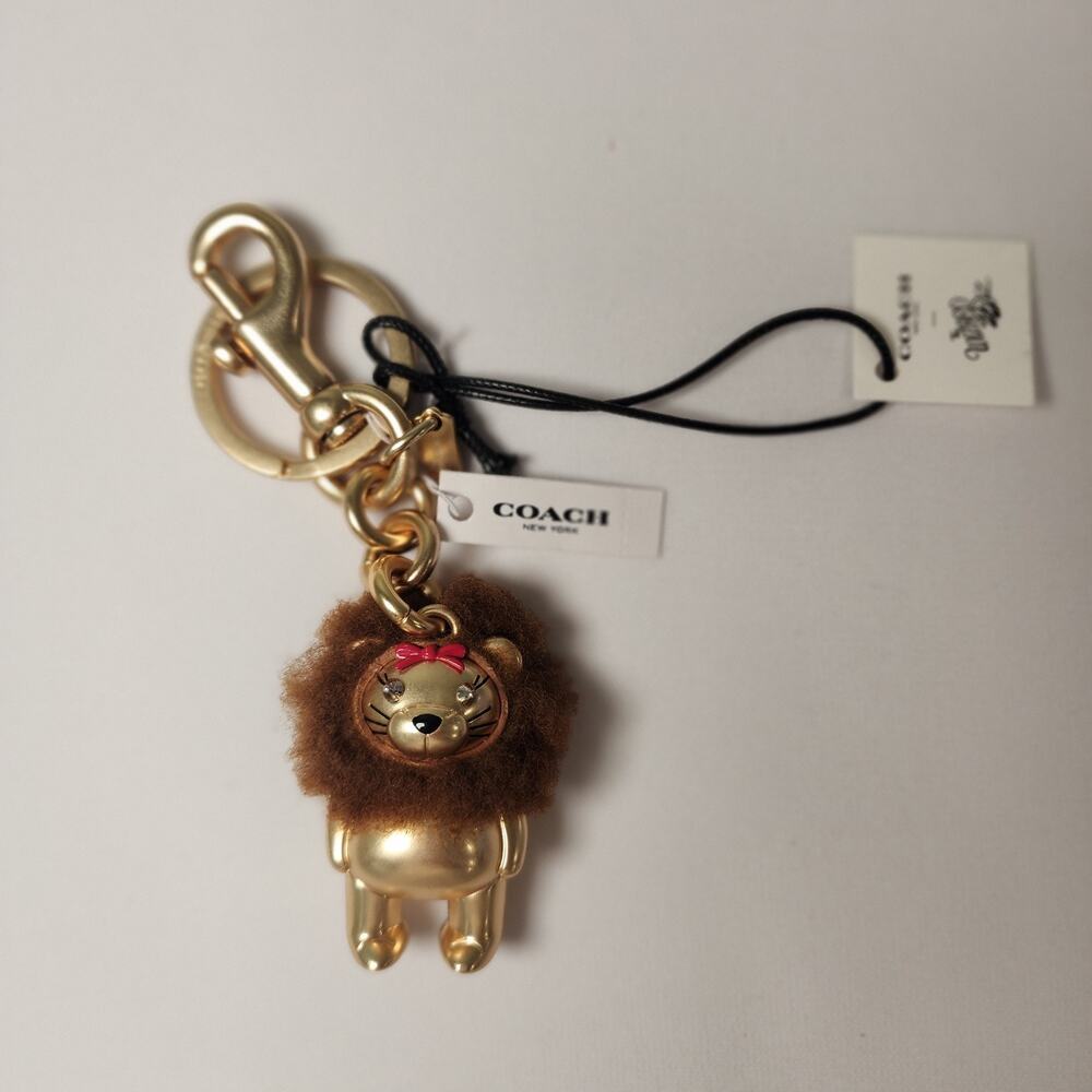 NWT COACH F35249 WIZARD OF OZ LION KEYCHAIN BAG CHARM